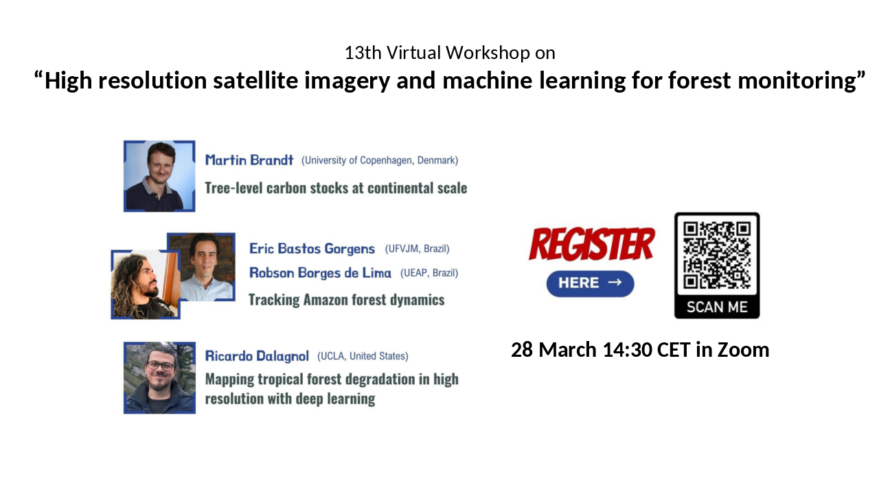 The 13th EEBIOMASS virtual workshop on “High resolution satellite imagery and machine learning for forest monitoring”